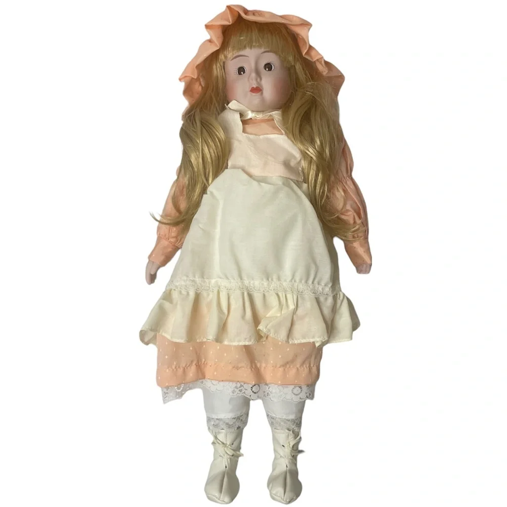 Vintage Doll Porcelain Sally Victorian Country Cottage Farmhouse Vintage Toys